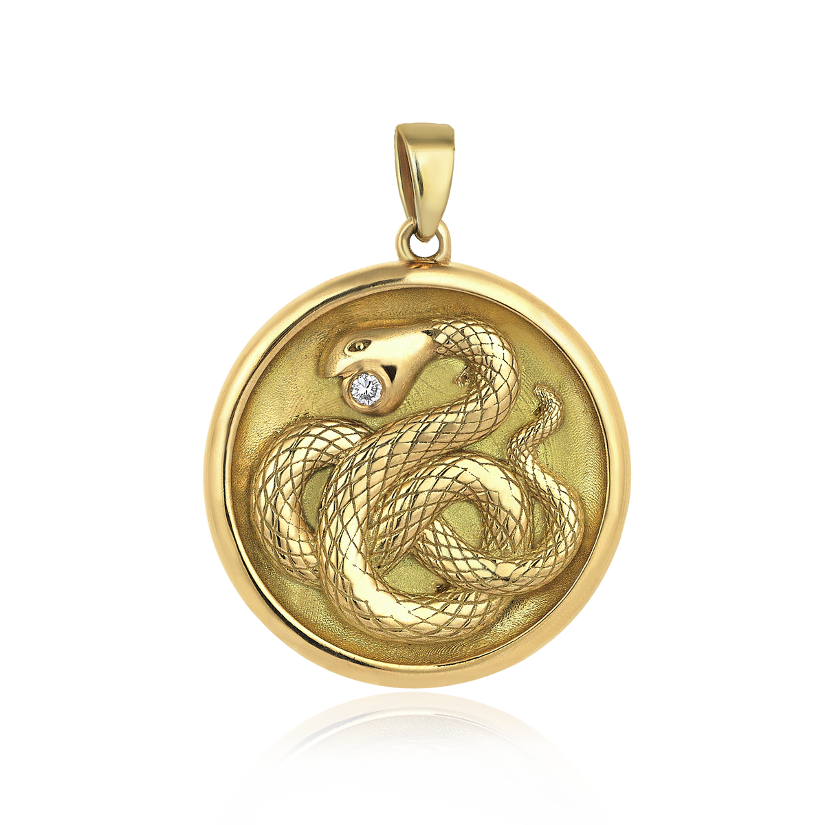 Snake Gold Medallion