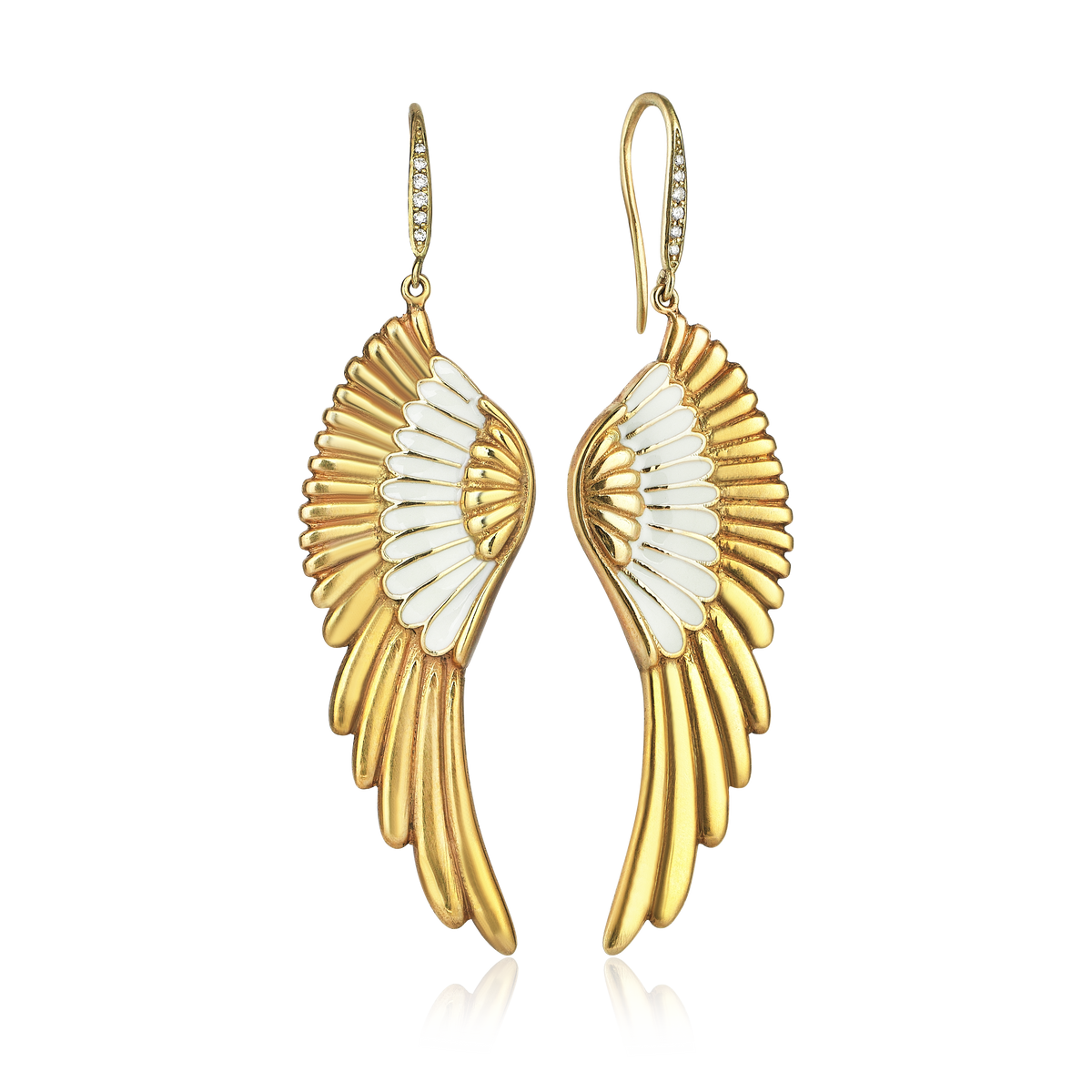 Angel Wings Gold Earrings