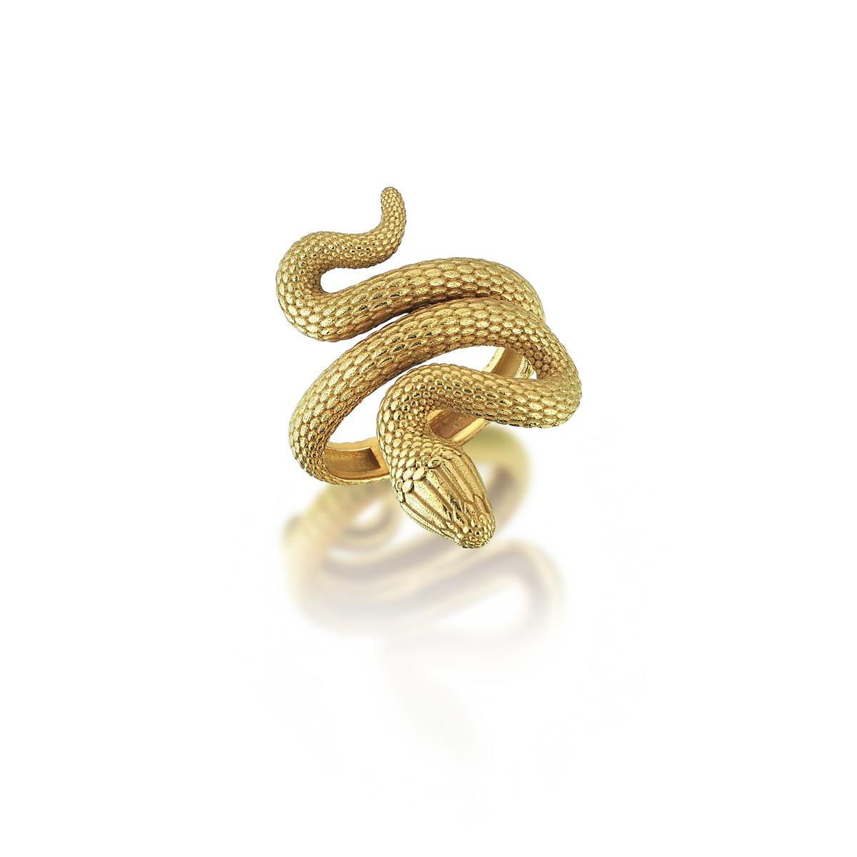 Long Snake Gold Ring