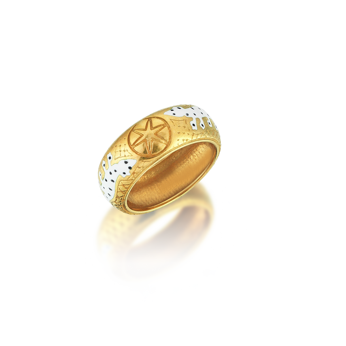 Big Dot Wolf Gold Ring