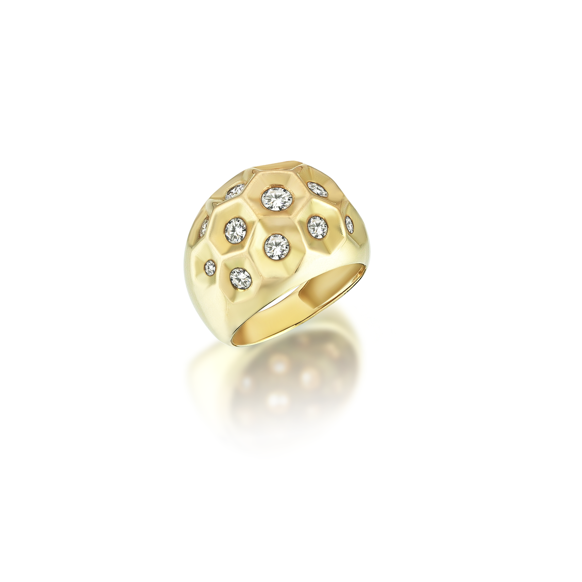 Honeycombs Gold Ring