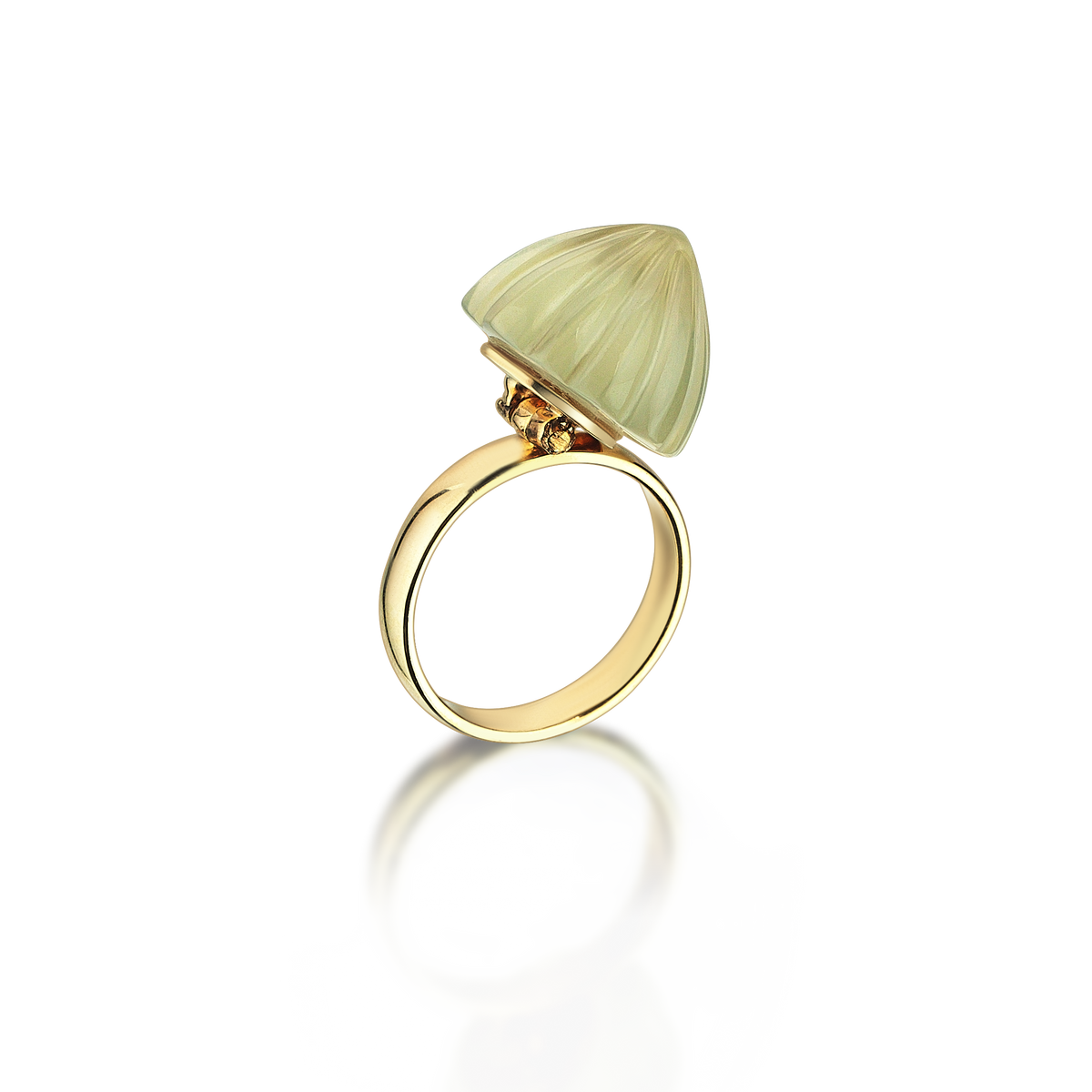 Mono Dome Gold Ring Citrine