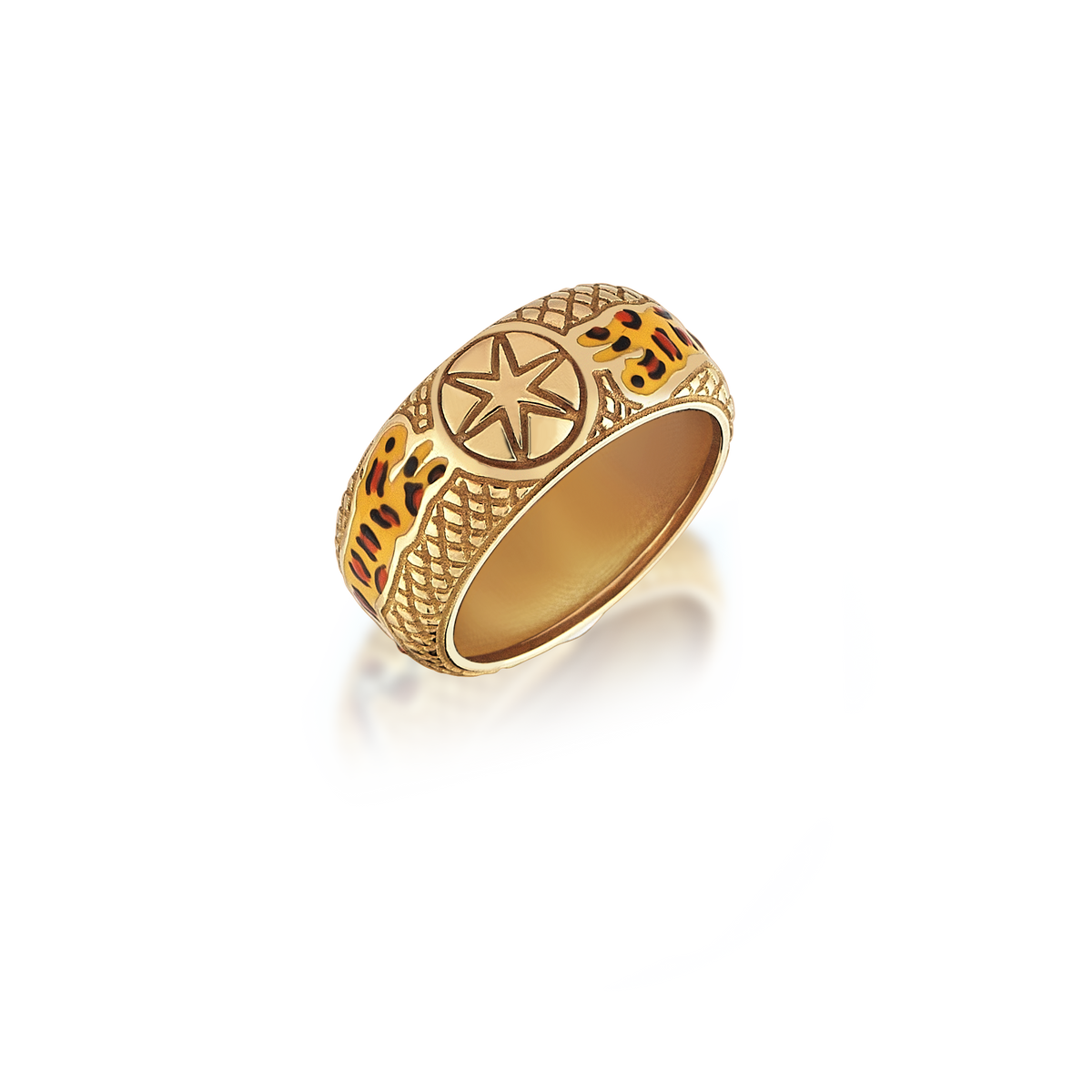 Bid Dot Tiger Gold Ring