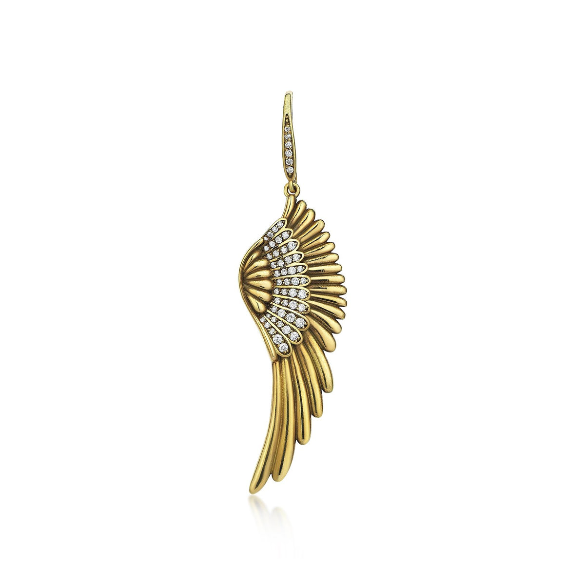 Shiny Angel Wings Gold Earrings