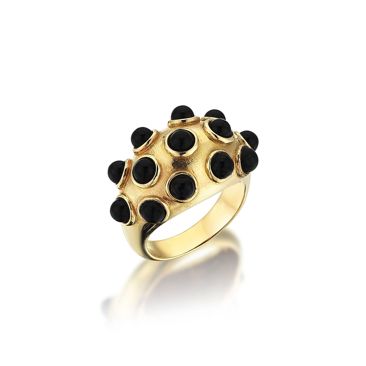 Black Dot Gold Ring