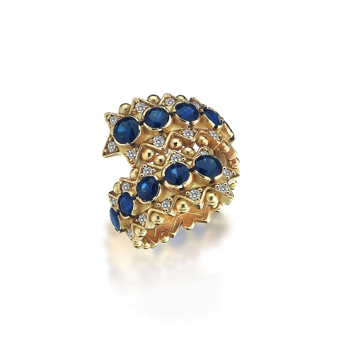 Blue İris Gold5 Sapphire Ring