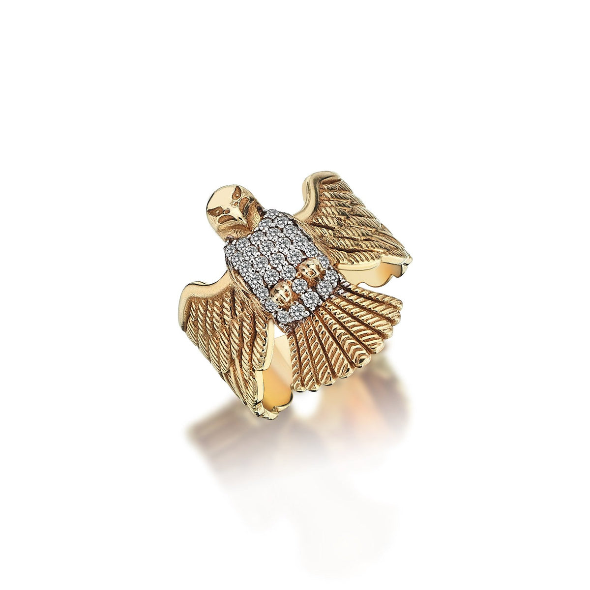 Shiny Eagle Gold Ring