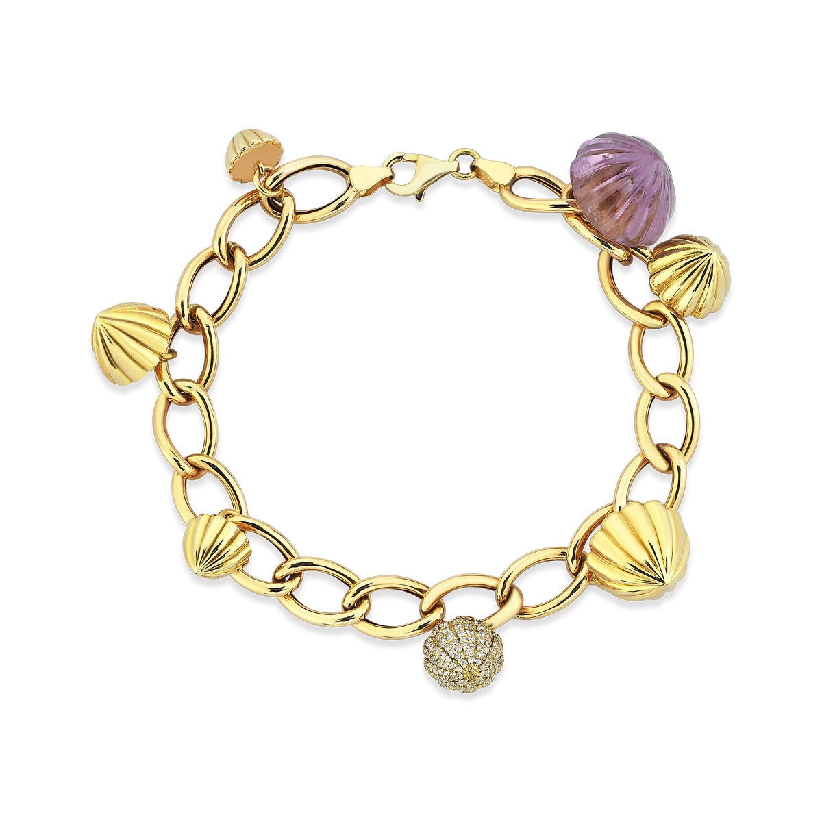 Charm Gold & Diamond Bracelet