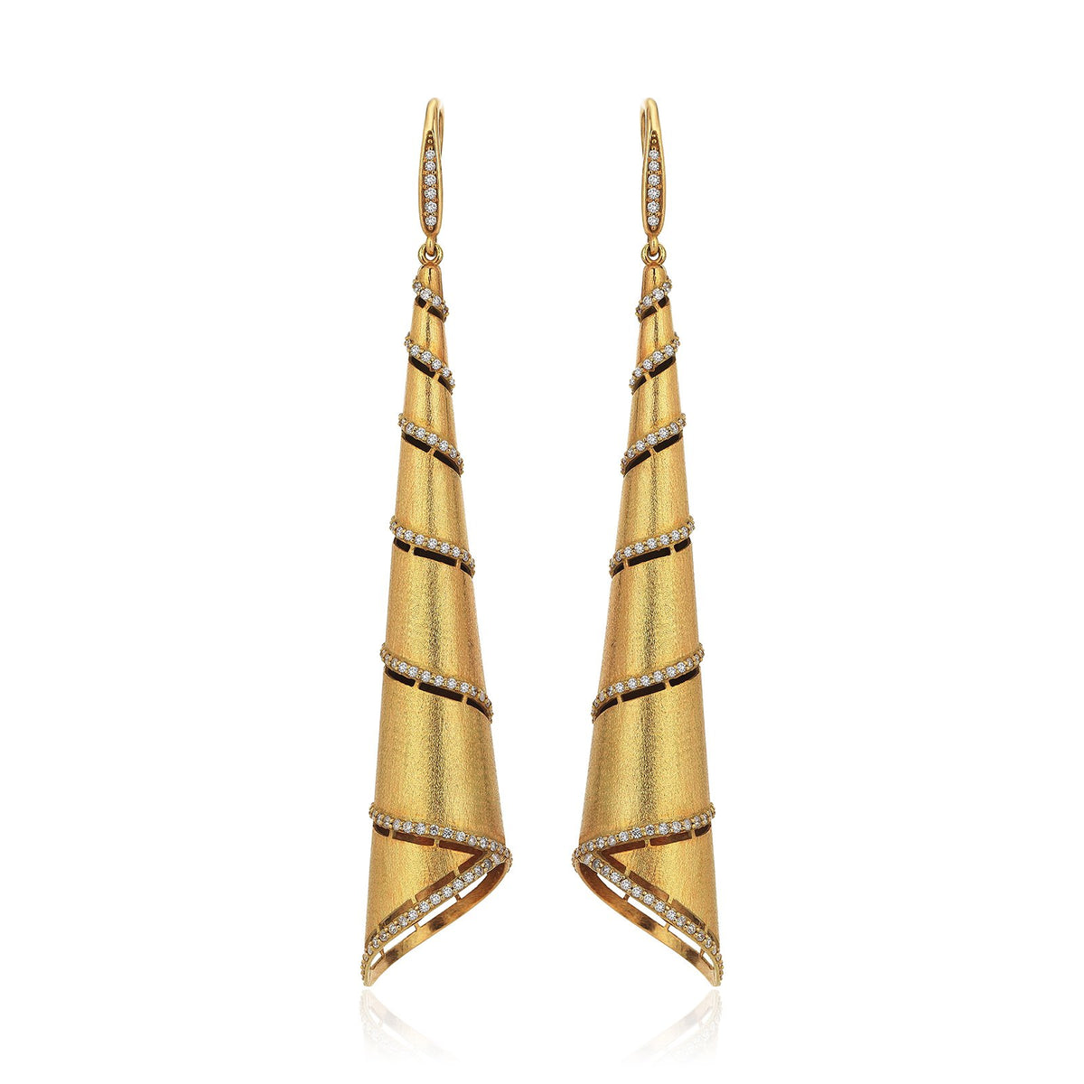 Mountain River Gold Earrings