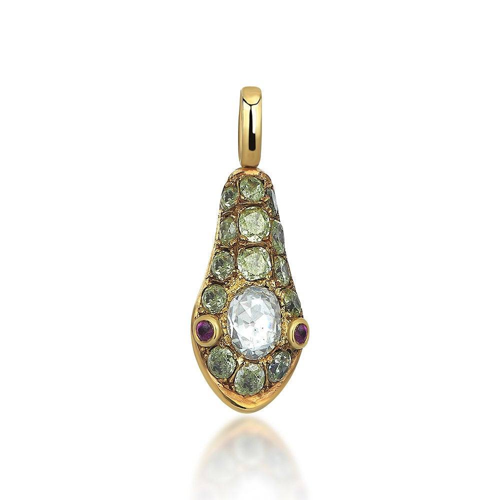 Old Cut Gold & Diamond Pendant