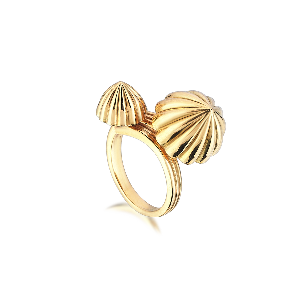 Double Dome Gold Ring