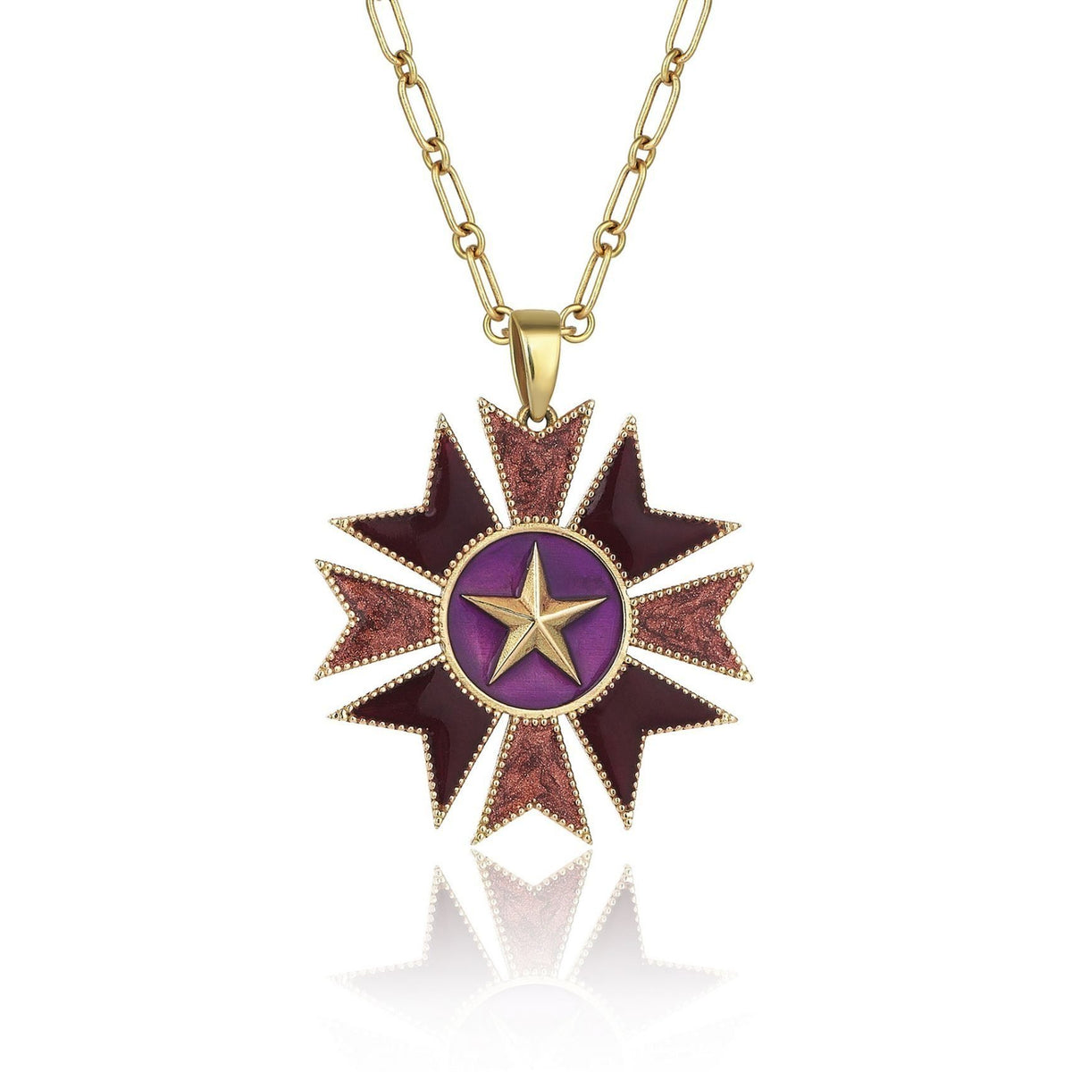 Purple Star Gold Pendant